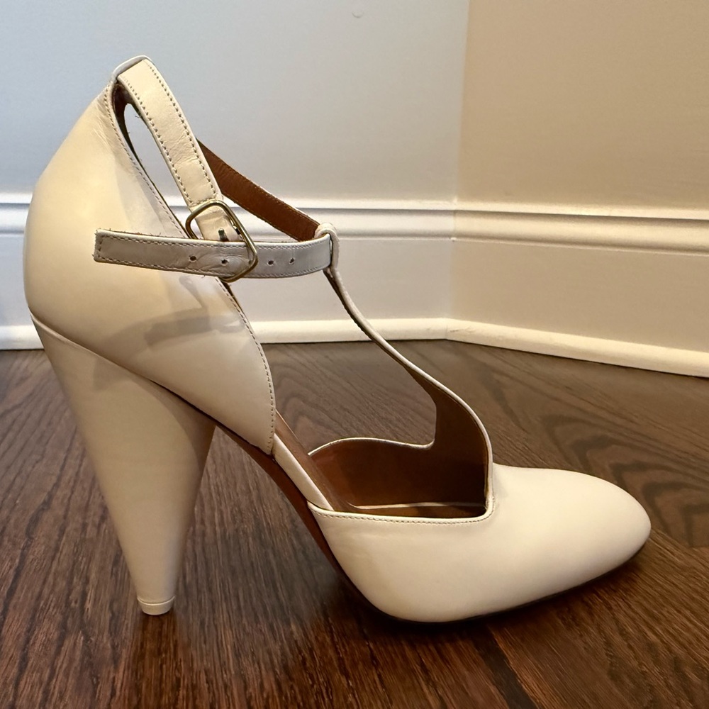 Celine designer white women’s high heel shoes - size 38.5